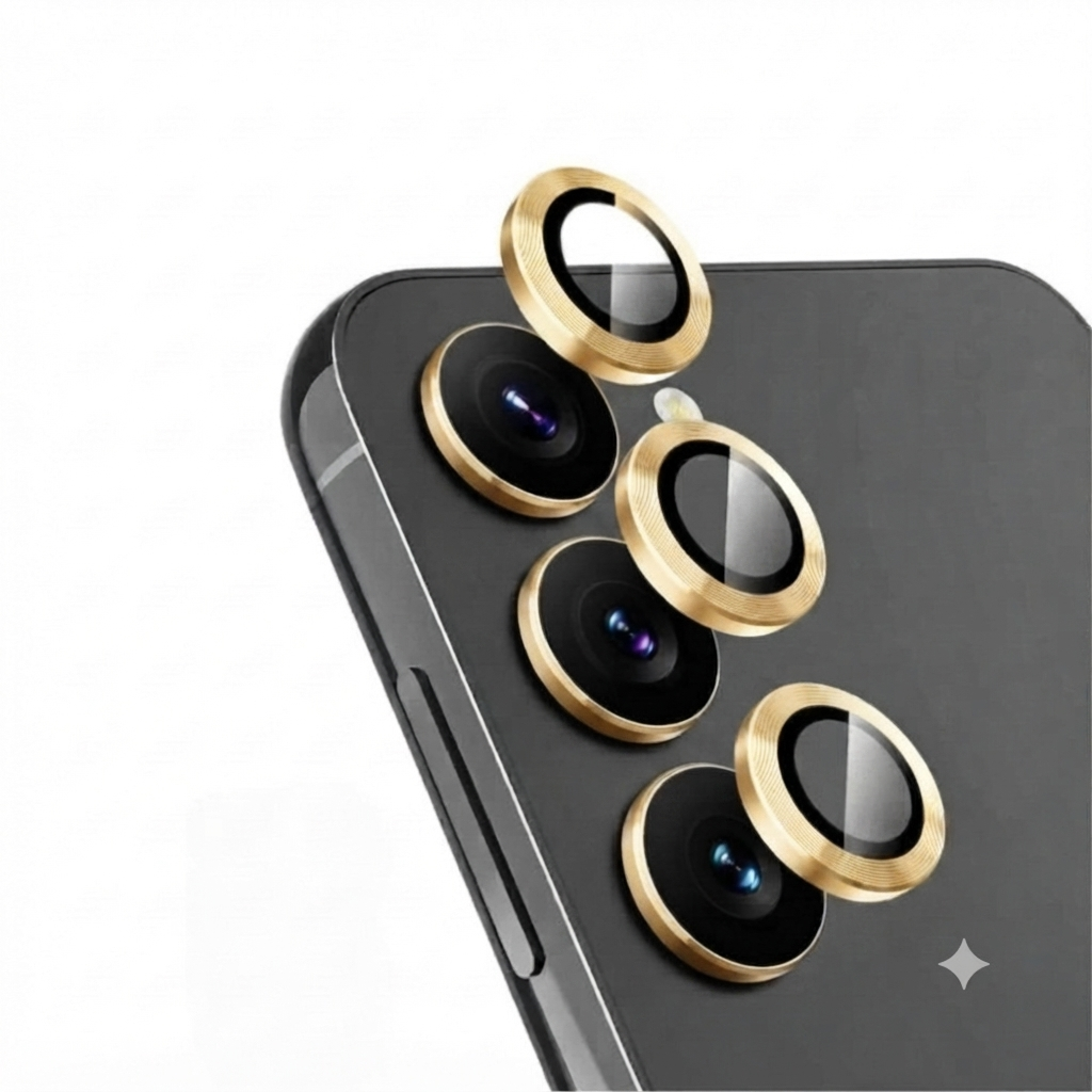 For iPhone Camera Lens Protector Rings Aluminum +Tempered Glass Scratch Resistant