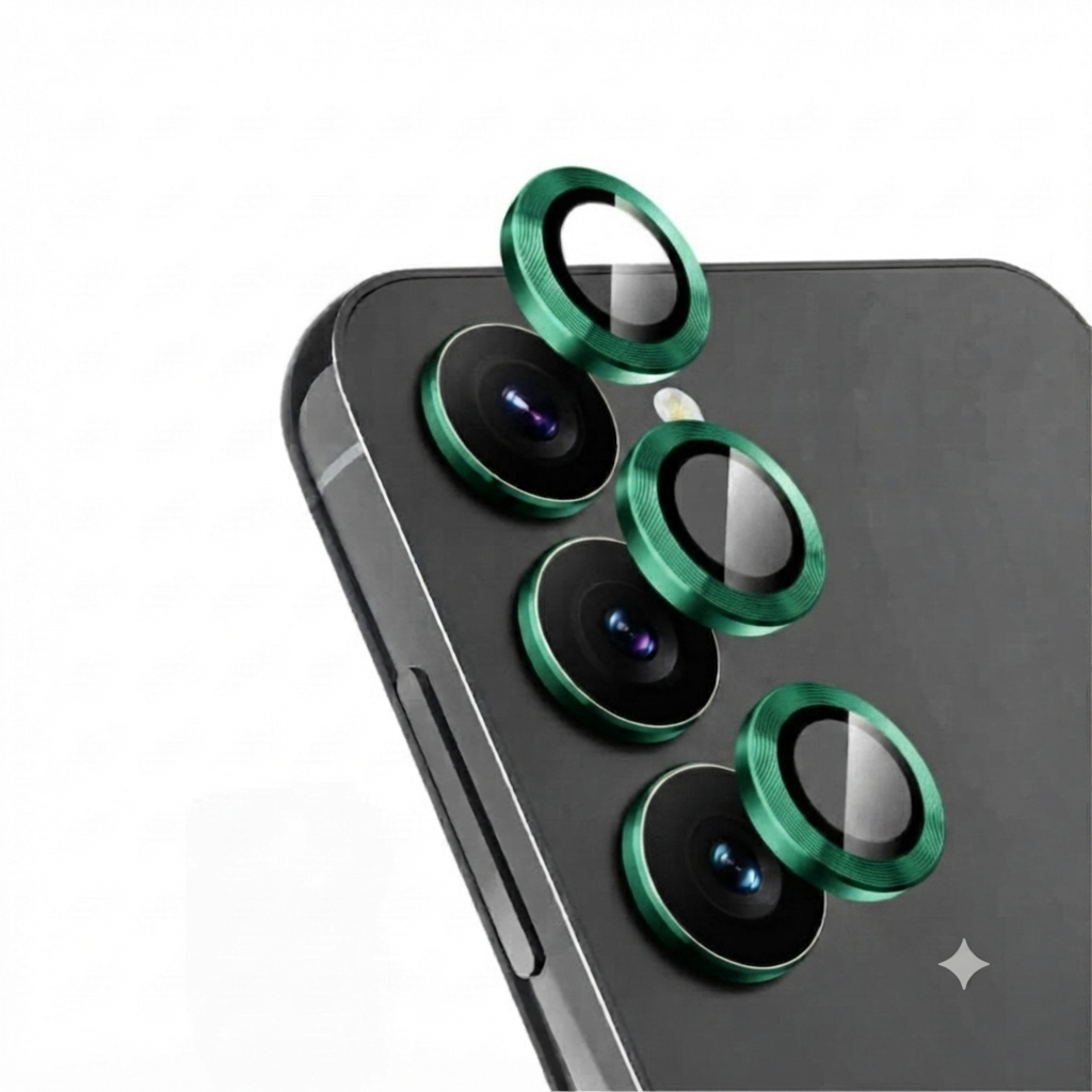 For iPhone Camera Lens Protector Rings Aluminum +Tempered Glass Scratch Resistant