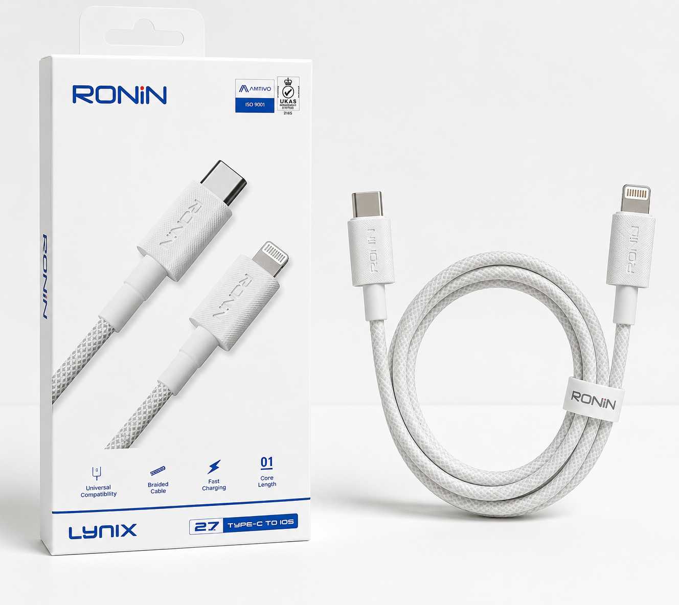 RONIN LYNIX Type-C to iOS/Type-C To C Fast Charging Cable