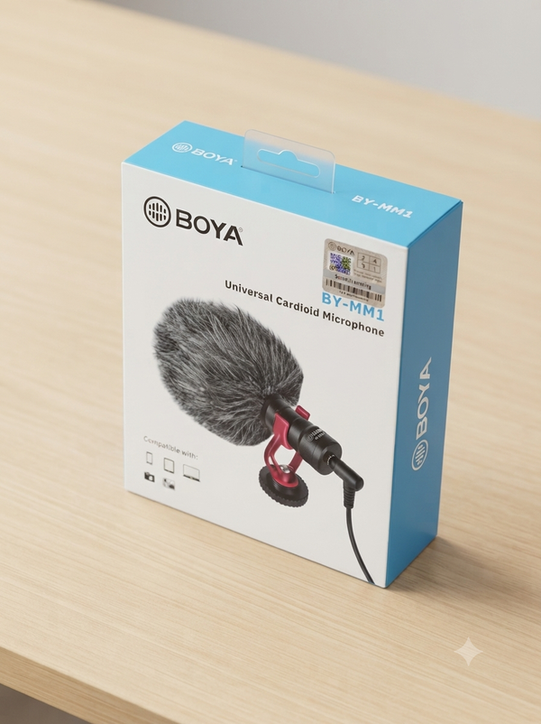 Boya By-MM1 | Cardioid Microphone | Compatible With Smartphones | DSLRs | Professional Furry Windshield included | Gadgets