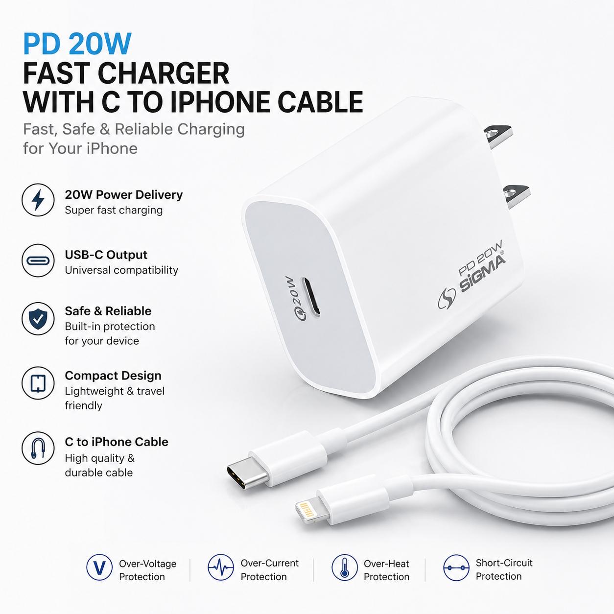 SIGMA NEO POWER PD1 (20W) DIAMOND SERIES CHARGER Iphone series