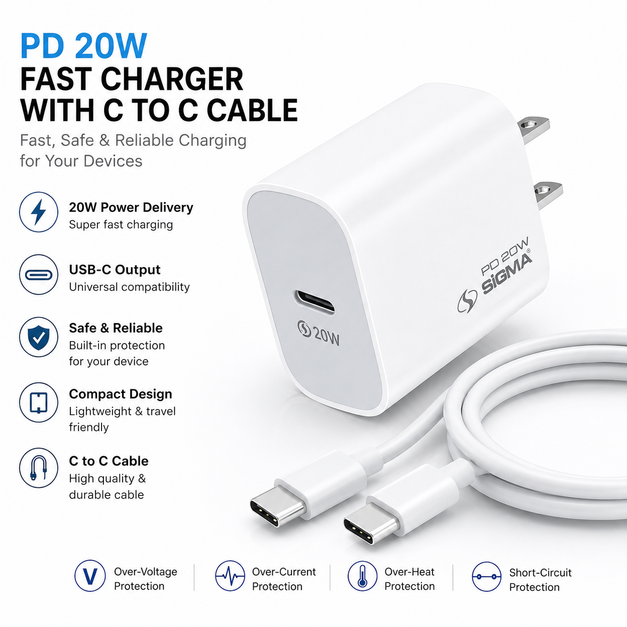 SIGMA NEO POWER PD1 (20W) DIAMOND SERIES CHARGER Iphone series