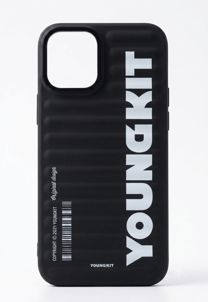 YOUNGKIT Luxury Puffer Jacket Style Shockproof Case for iPhone | Premium Matte Finish Protective Cover (Black, Khaki, Grey, White)