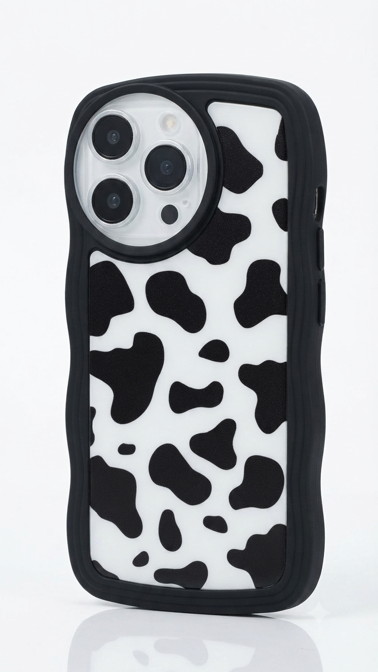 Iphone 14 Pro Max Cow Print,Blue Flame Artistic Case