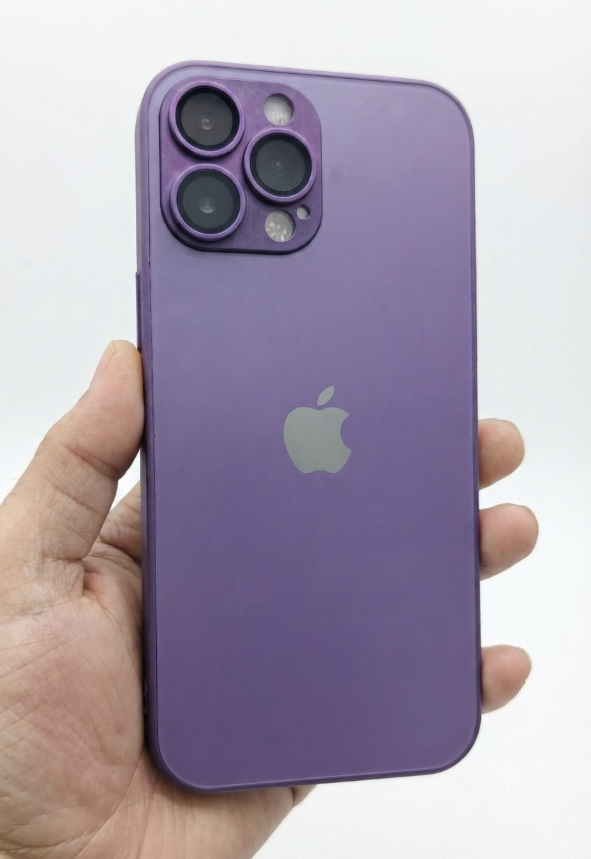 Iphone 13 Pro Max primim Leather/ AG Glass purple case