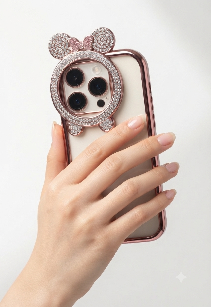 Hello kitty fancy Transparent Case only rose gold