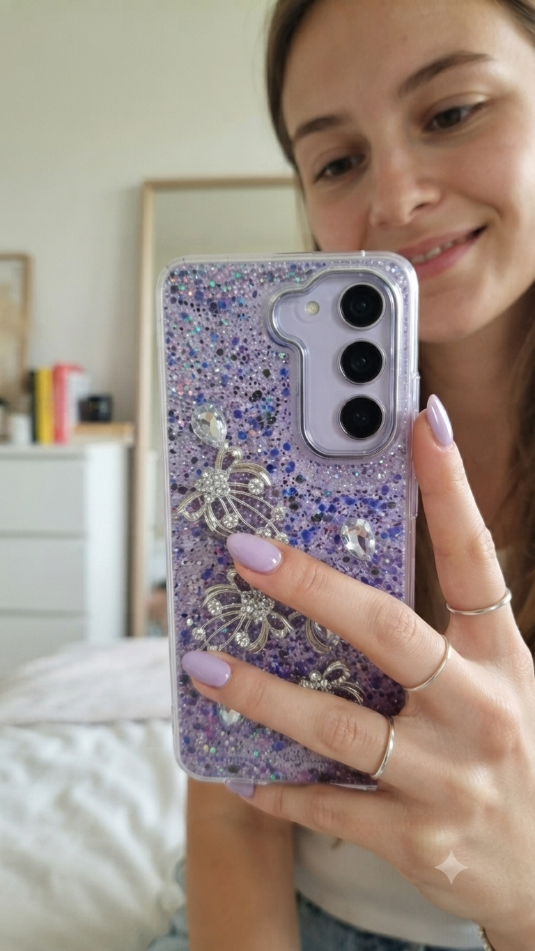 Infinix Multi-Colored Glitter Particles Fancy Case