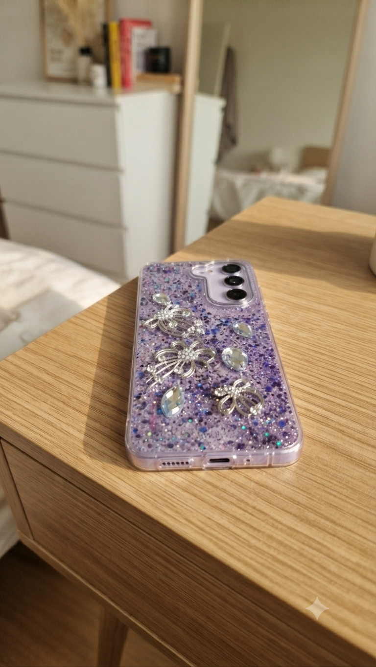 Infinix Multi-Colored Glitter Particles Fancy Case
