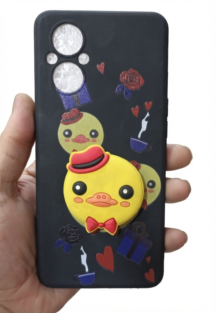 Premium Cartoon character case with poop socket case