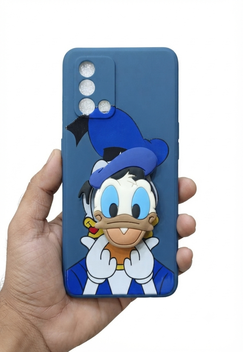 Premium Cartoon character case with poop socket case