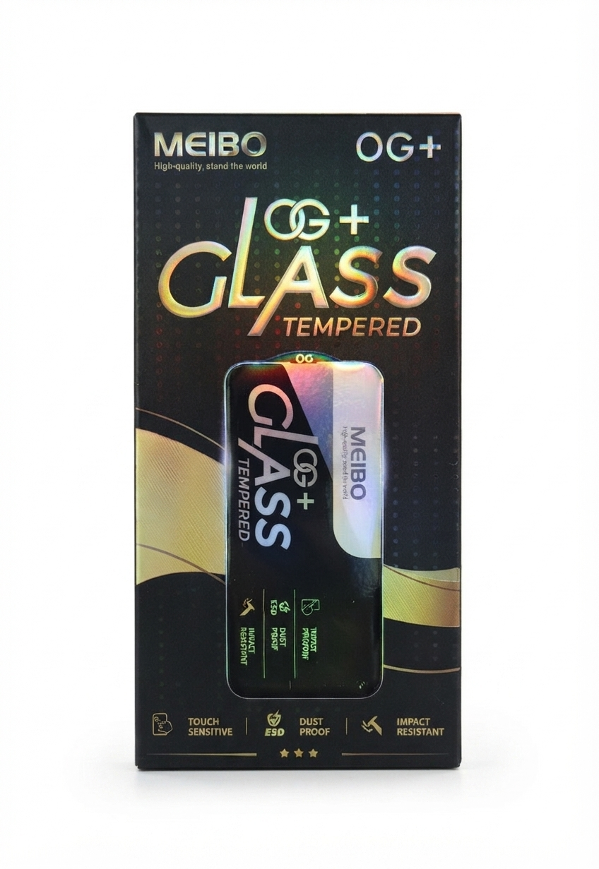 Meibo OG+ tempered glass screen protector designed for the iPhone