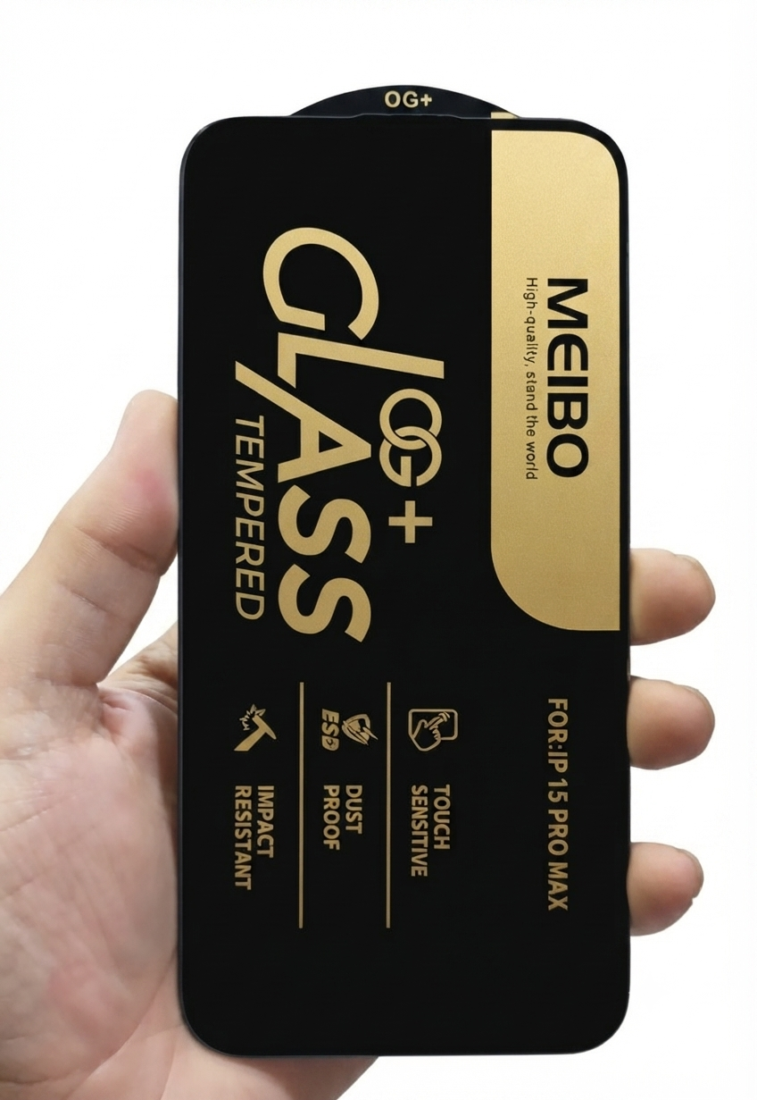 Meibo OG+ tempered glass screen protector designed for the iPhone