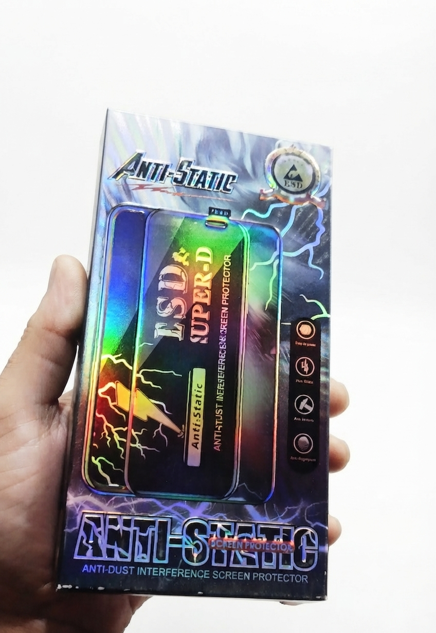 Anti-Static" and "Anti-Dust Interference" screen protector designed for the Samsung A54 (5G) and S23 FE.
