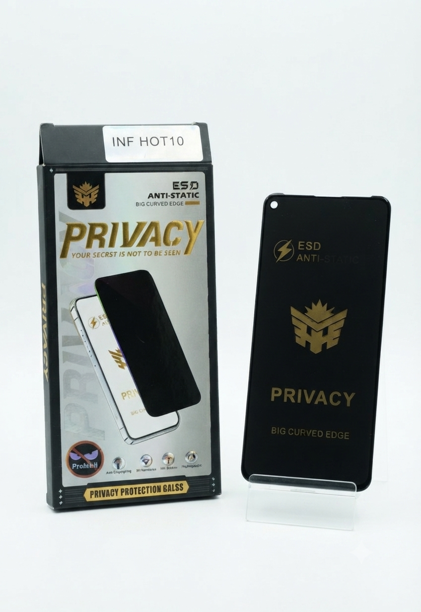 privacy screen protector for an Infinix Hot 10