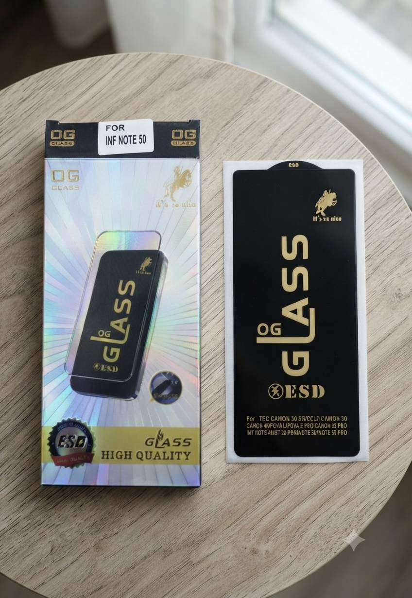 OG Glass" screen protector for an Infinix Tecno