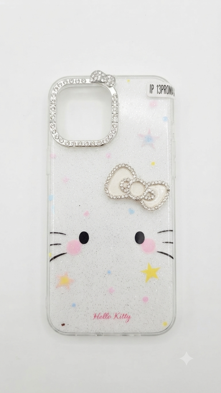 Hello Kitty gileter shimmer Fancy Case for Iphone