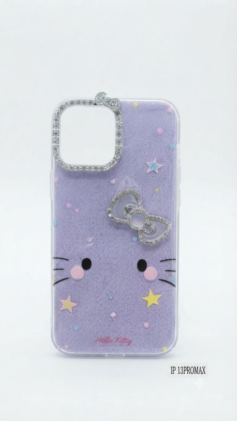 Hello Kitty gileter shimmer Fancy Case for Iphone