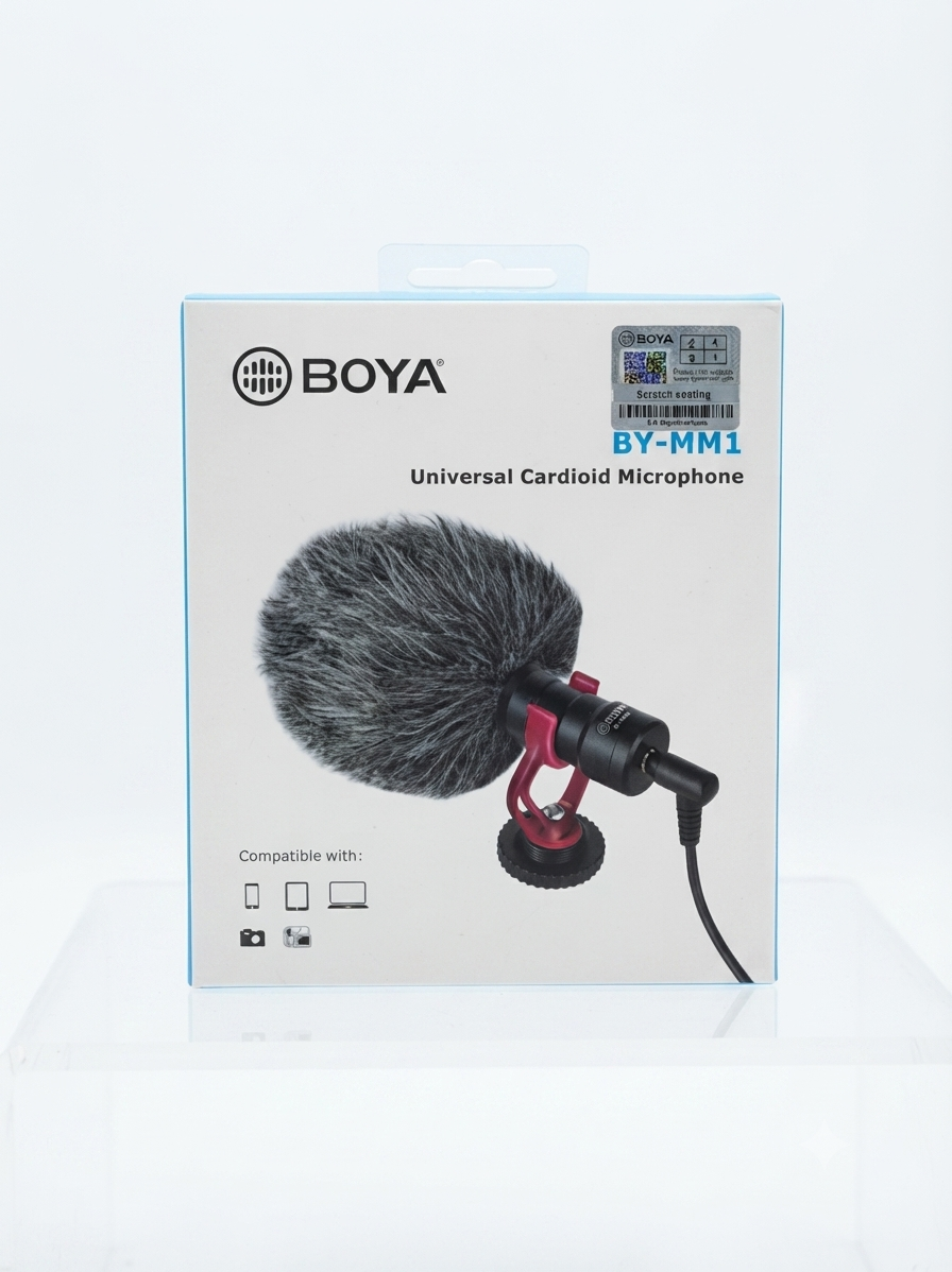 Boya By-MM1 | Cardioid Microphone | Compatible With Smartphones | DSLRs | Professional Furry Windshield included | Gadgets