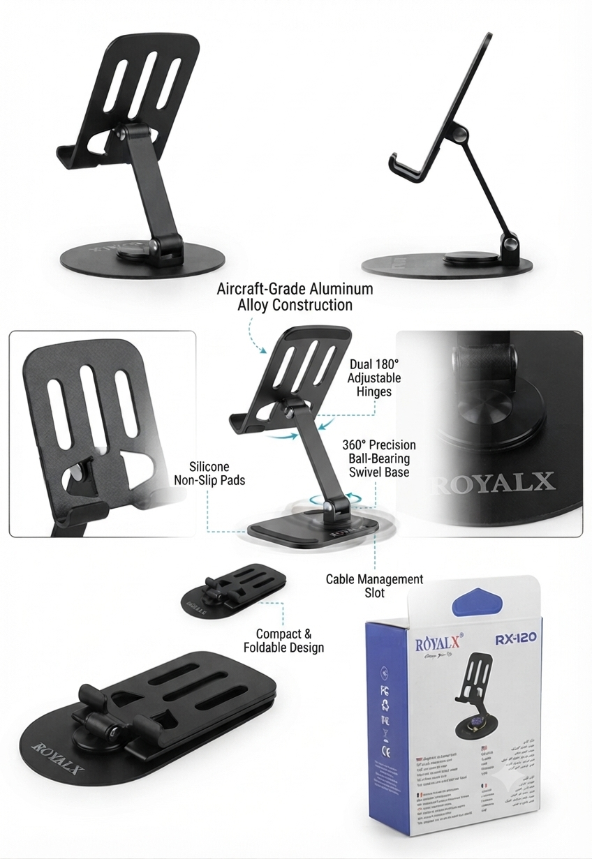 ROYALX RX-120 Premium Aluminum Desk Stand