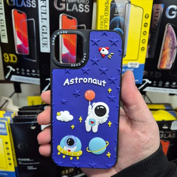 Iphone 14 Pro Max M&M's ,Astronaut Space,Off-White Style Stripe Phone Case