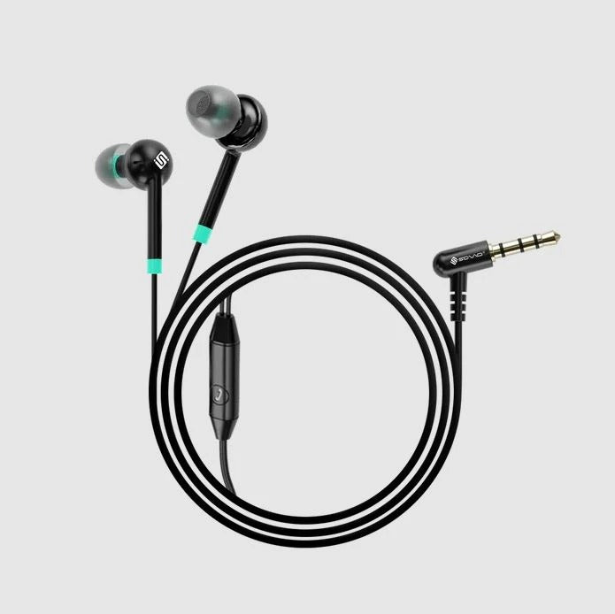 SOVO SH-15 Stereo Earphone Handsfree  High Quality Wired Earphones with Deep Bass, Clear Sound & Comfortable Fit for Calls & Music