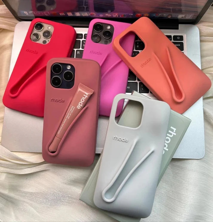 Rhode Lip Tint Holder Silicone Case – Soft Peach