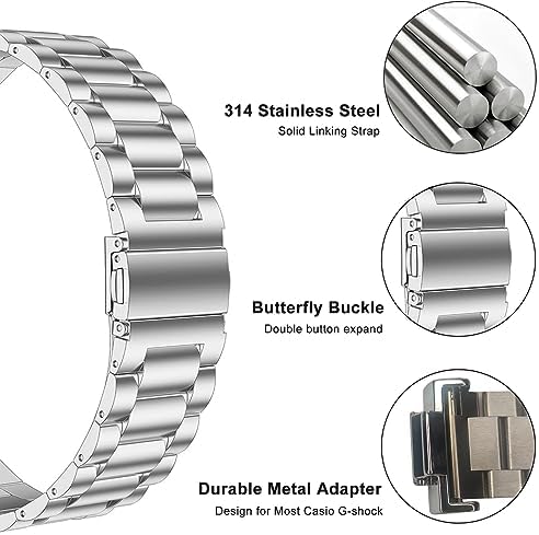 Stainless Steel Chain Straps For 42-44-45,46,49mm Smartwatches - Durable premium Quality Stainless Steel Chain Straps For Smartwatch