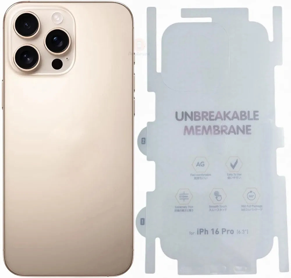 iPhone Unbreakable Membrane Matte Back Sides Protector