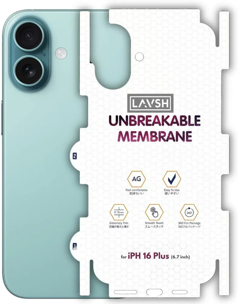 iPhone Unbreakable Membrane Matte Back Sides Protector