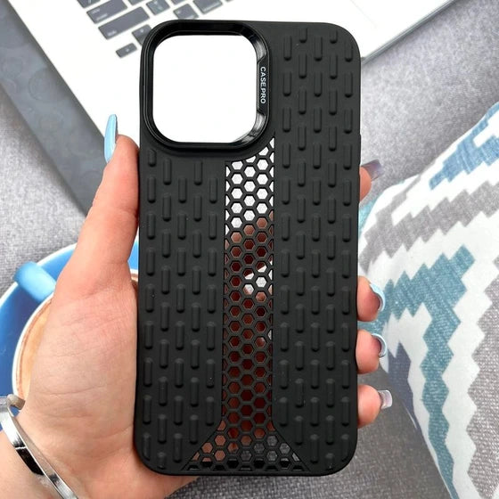 Coffee Brown 3D Quilted / Puffer Wave Cover,Black CasePro Honeycomb Tactical Cover