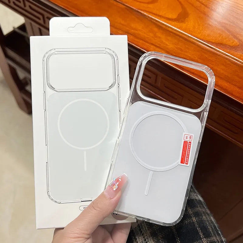 Premium MagSafe Compatible Clear Case with Vibrant Color Panels