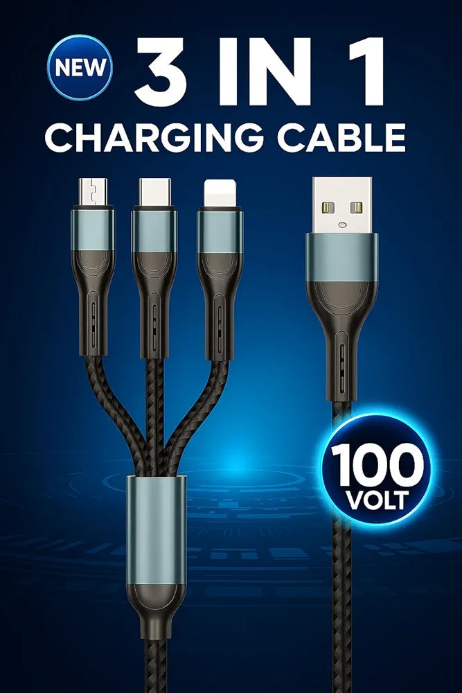 ReshurK 3-in-1 Fast Charging Cable (RE-012)