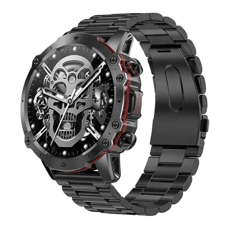 Zero Revoltt Shock Proof Metal Body, 1.43" HD Display, Gun Metal Metallic Chain Strap, Smart Watch