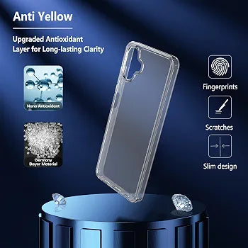 Samsung Galaxy _ Bumper Transparent Back Cover Soft TPU Shock Proof Drop Protective Crystal Clear Case (Transparent)