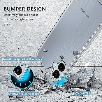 Samsung Galaxy _ Bumper Transparent Back Cover Soft TPU Shock Proof Drop Protective Crystal Clear Case (Transparent)