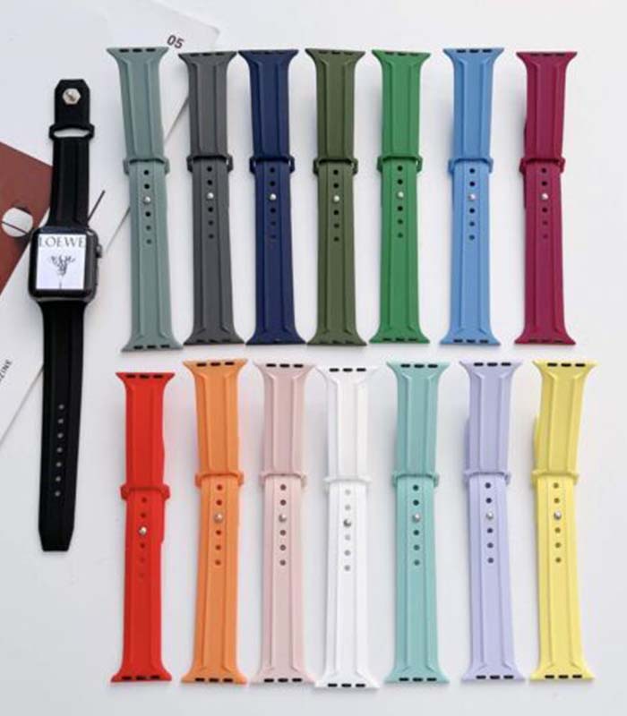 Apple Watch Strap BandFor iWatch Series 7 6 SE 5 4 3 38/40/41/42/44/45 | SILICONE
