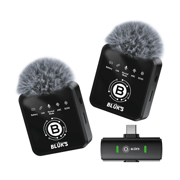 BLUK'S BX-18 Dual Wireless Lavalier Mic Set