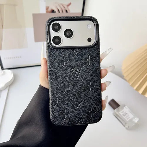 Branded Leather L-V iPhone case