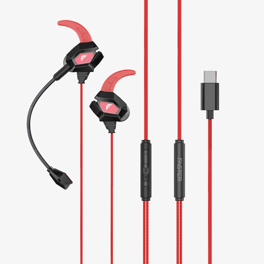 Faster GH-1C Gaming Handsfree Type-C – Zero Delay with Detachable Mic