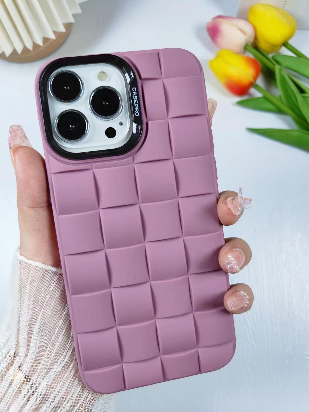 Hot Sale Delicate Woven Pattern TPU Phone Case Versatile for Multiple Styles of Mobile Phones