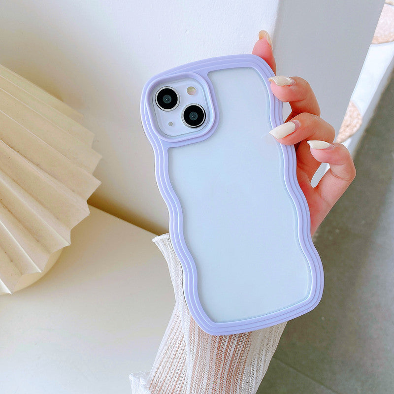 Curve Wave Frame Candy Korean Phone Case for iPhone