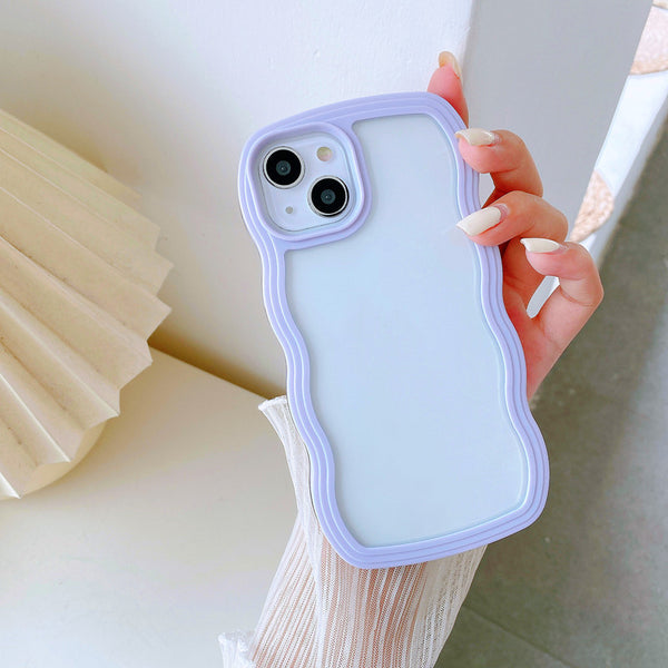 Curve Wave Frame Candy Korean Phone Case for iPhone