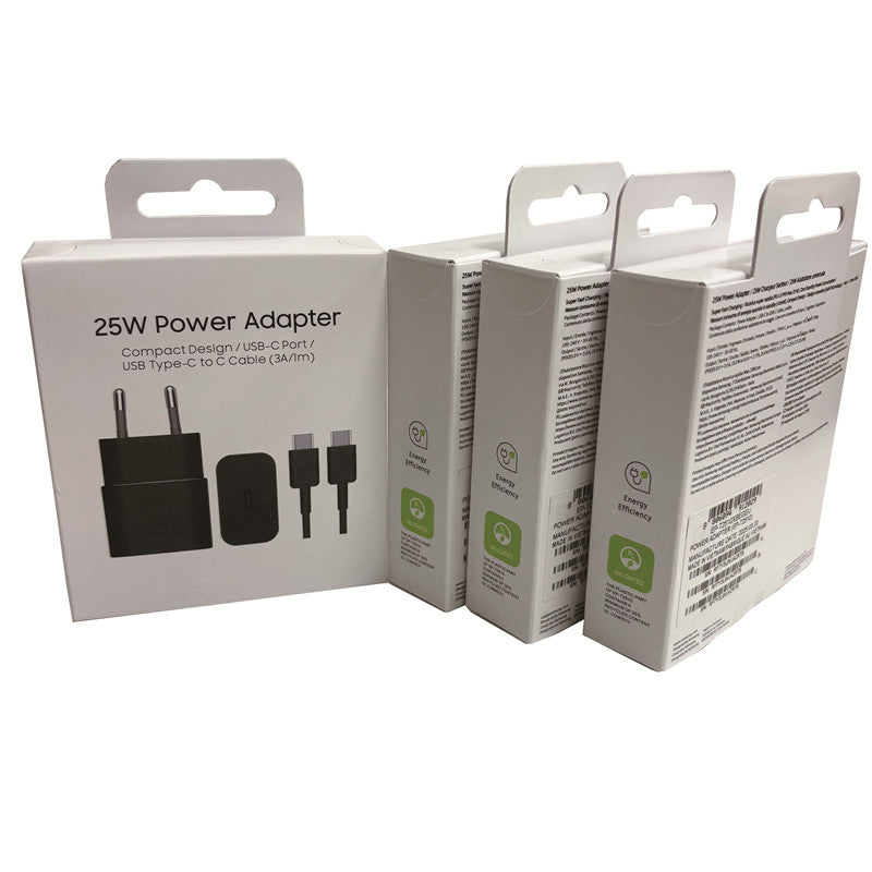 25W Usb c Super Fast Charger Charger Type C Travel Adapter With 3A Cable for Samsung S25 S24 S23 S21 S22 Note10