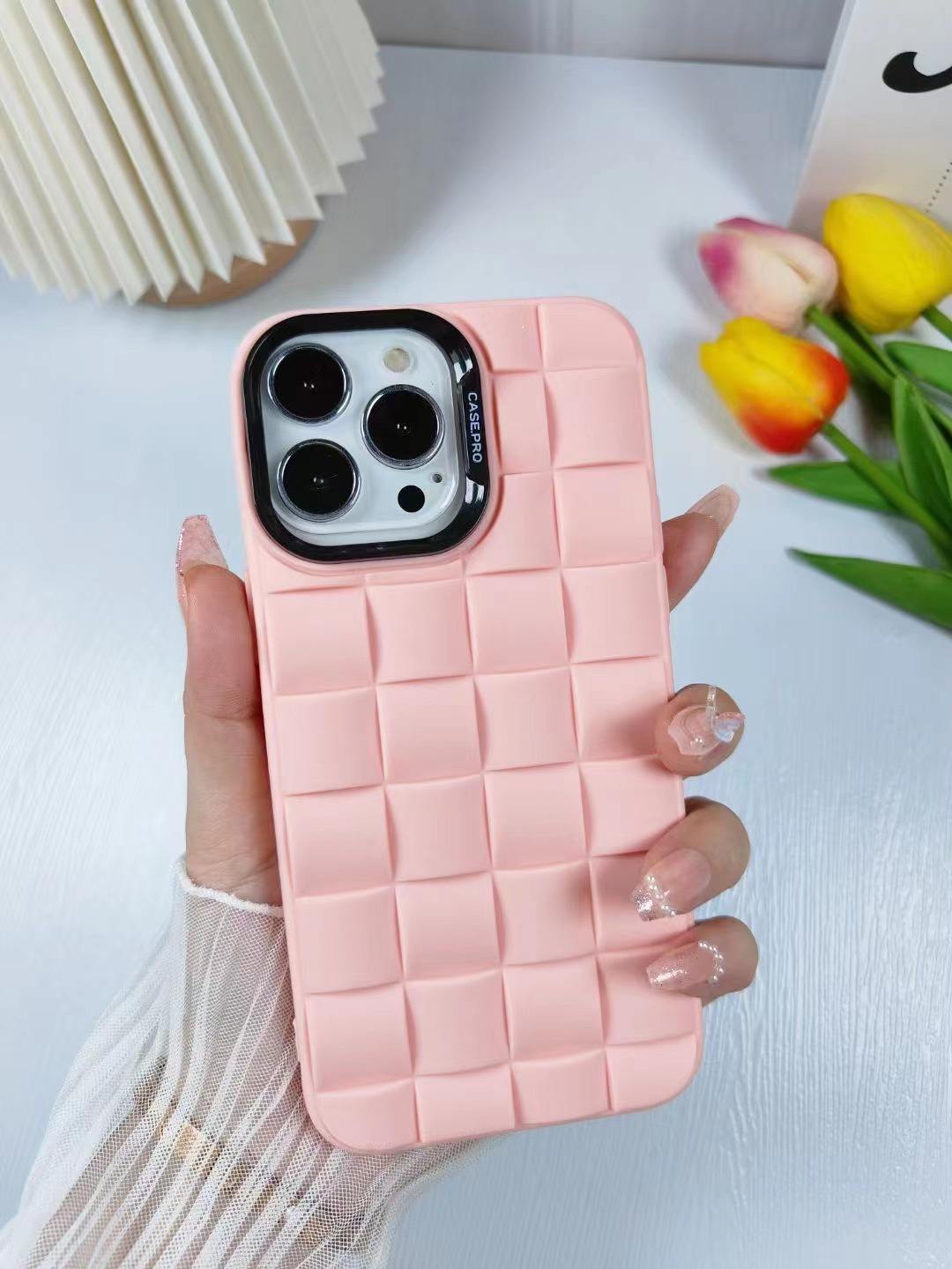 Hot Sale Delicate Woven Pattern TPU Phone Case Versatile for Multiple Styles of Mobile Phones