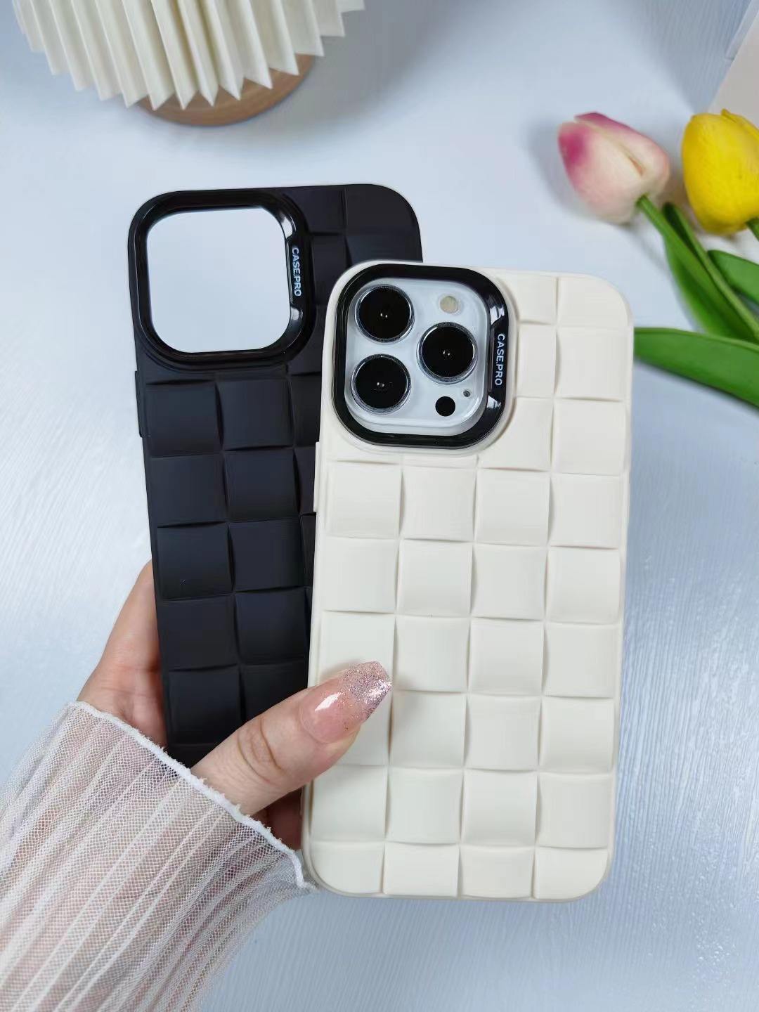 Hot Sale Delicate Woven Pattern TPU Phone Case Versatile for Multiple Styles of Mobile Phones