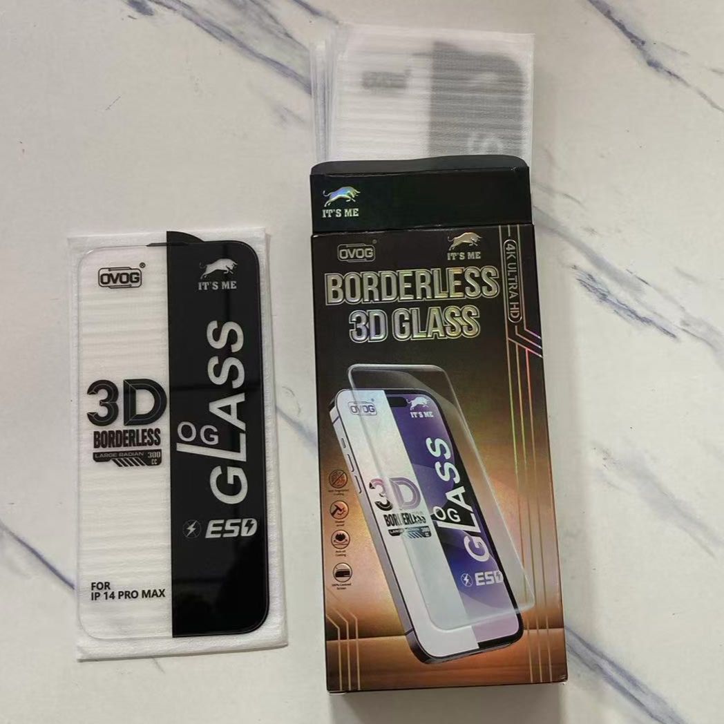 OVOG" branded Borderless 3D Glass screen protector is designed for the Iphone