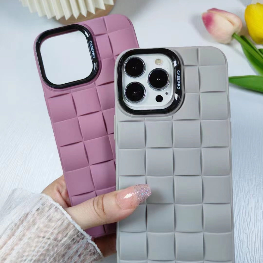 Hot Sale Delicate Woven Pattern TPU Phone Case Versatile for Multiple Styles of Mobile Phones