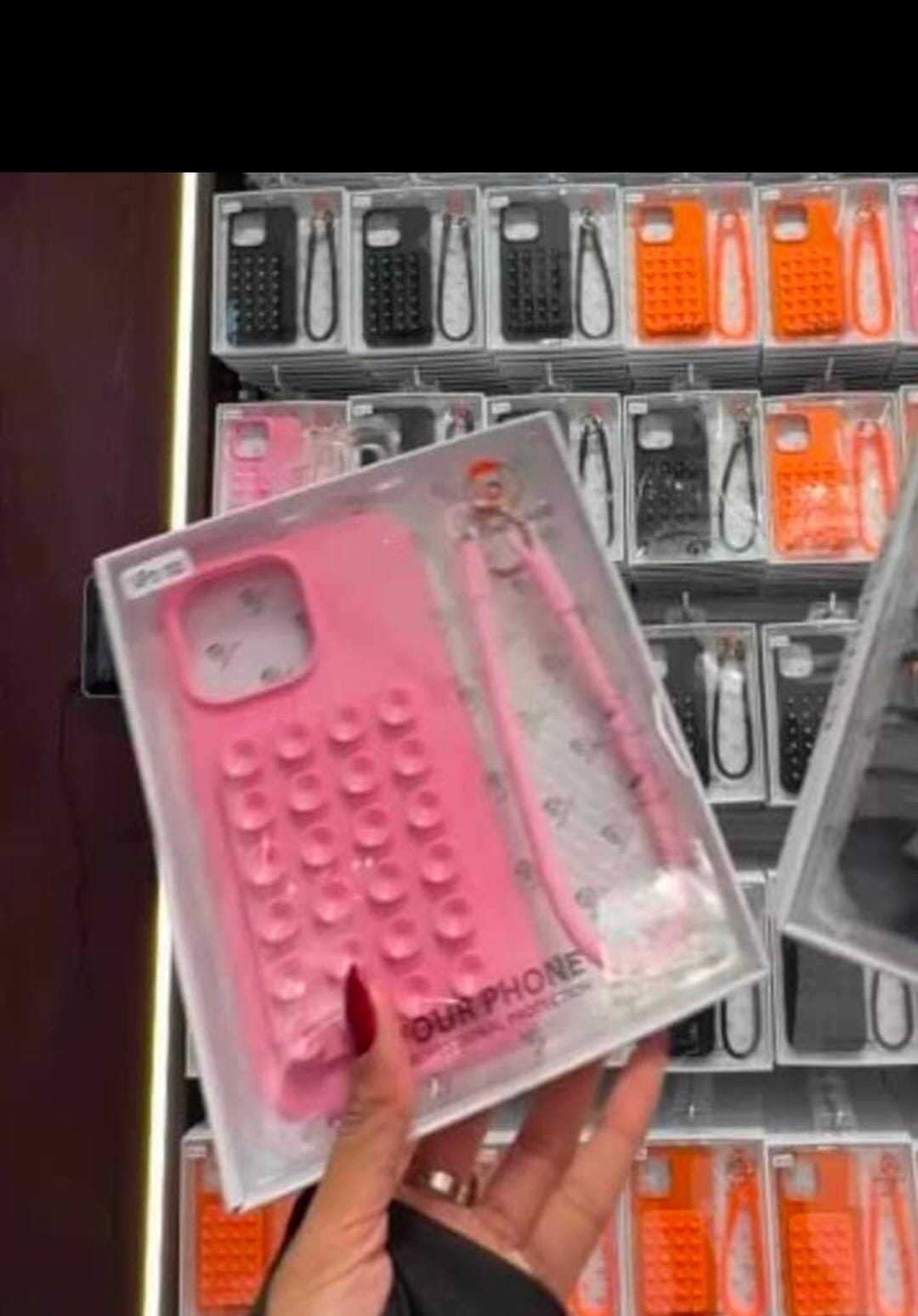 Luxury Suction Grip Silicone Case with Wrist Strap