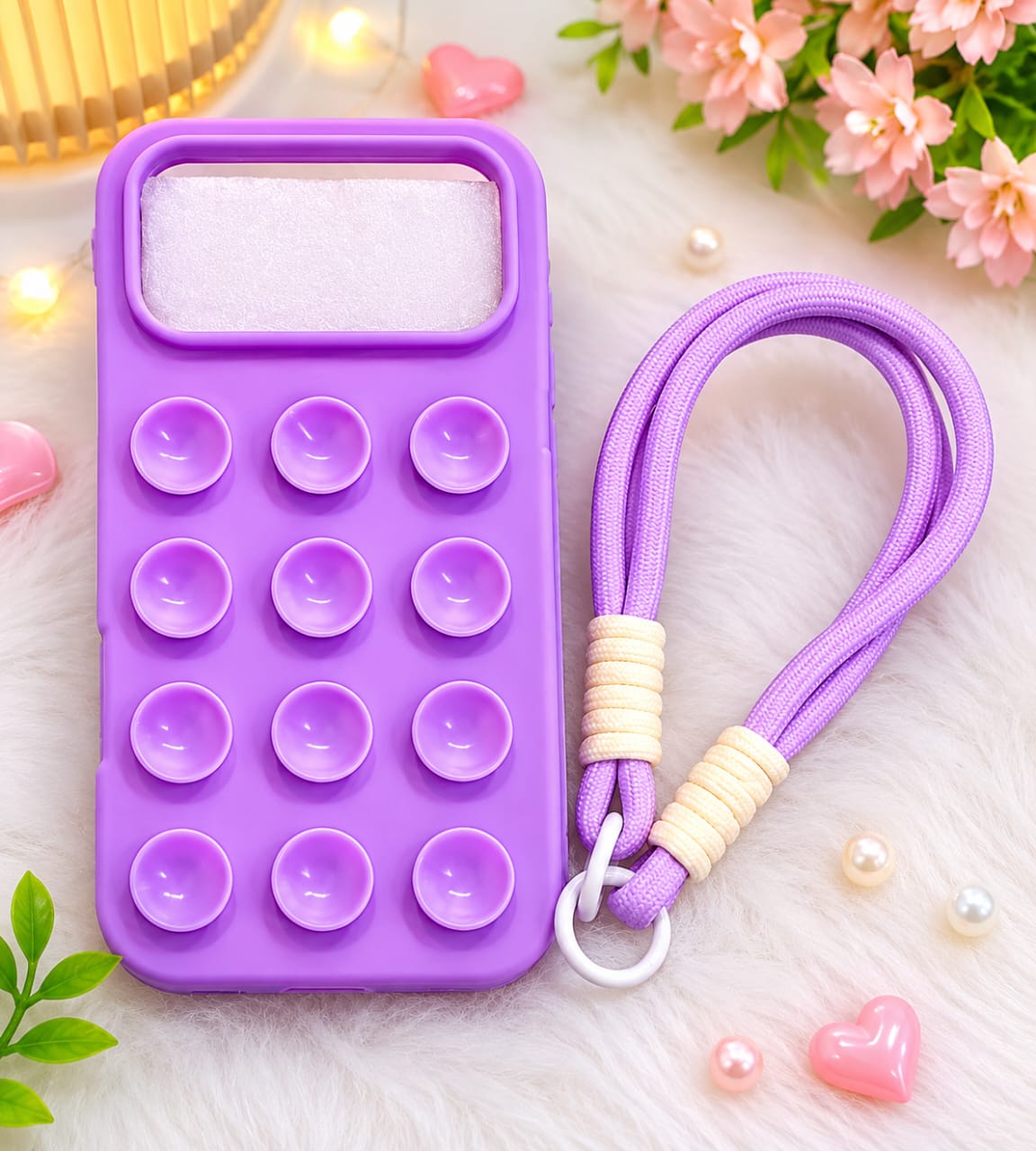 Luxury Suction Grip Silicone Case with Wrist Strap