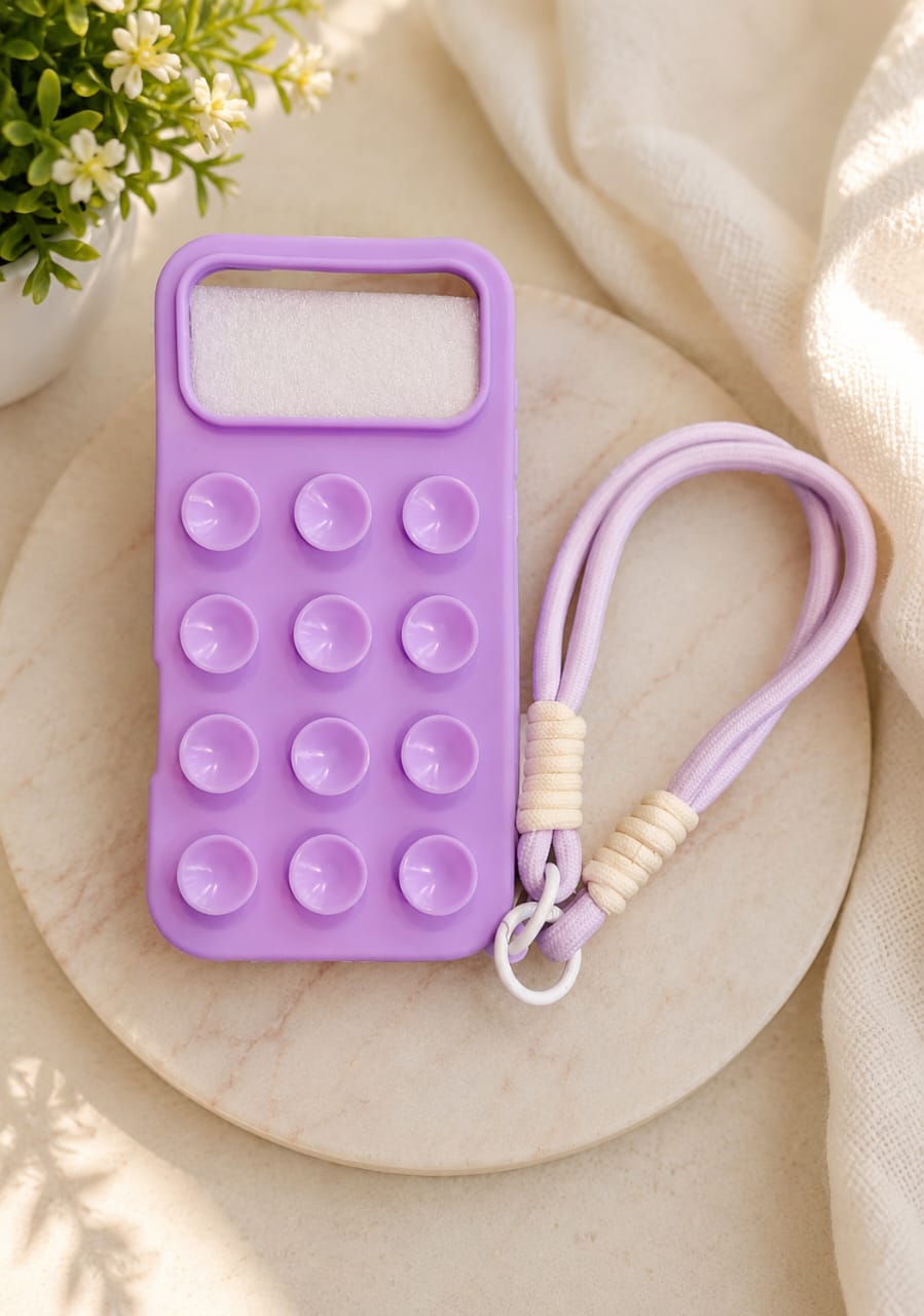 Luxury Suction Grip Silicone Case with Wrist Strap